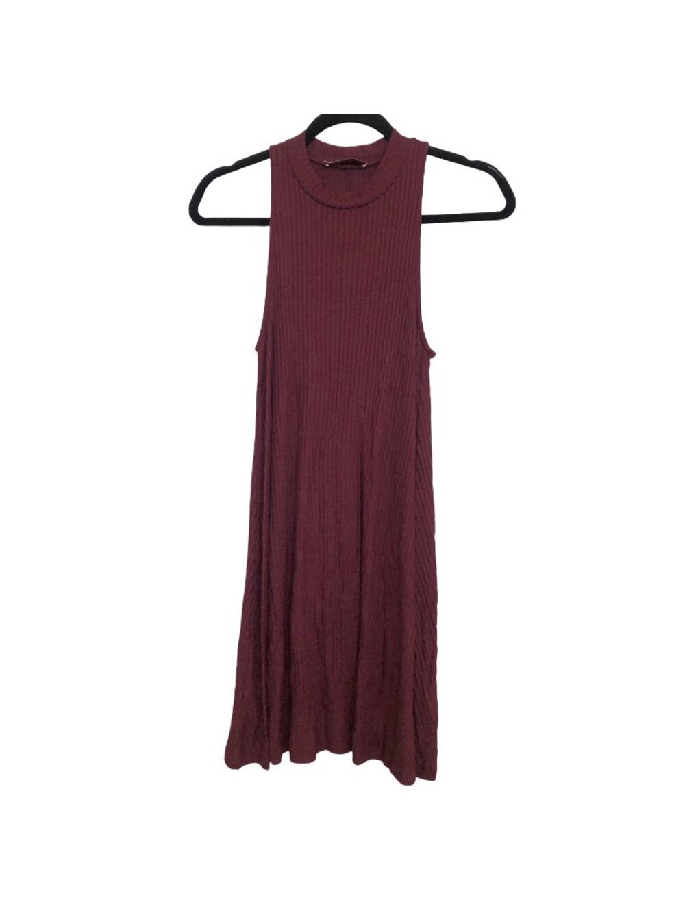 Hollister Burgundy Round Neck Sleeveless Dress S